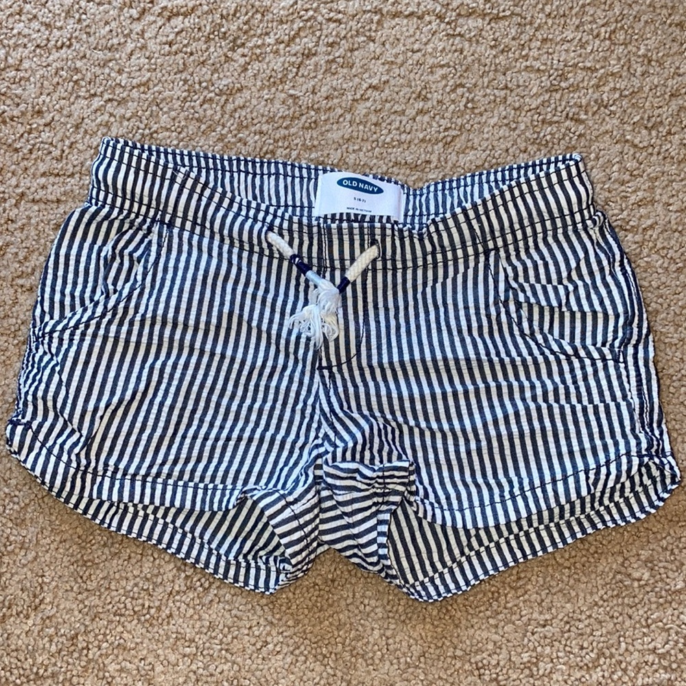 Girls Gray and White Shorts